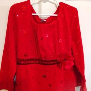 2/$20 Girls red party dress size L NWOT